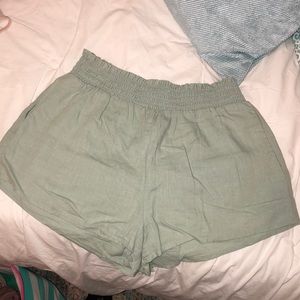 NWOT F21 Light Green Comfy Shorts